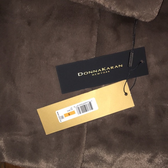 NWT Donna Karan New York faux fur coat size S - Picture 8 of 12